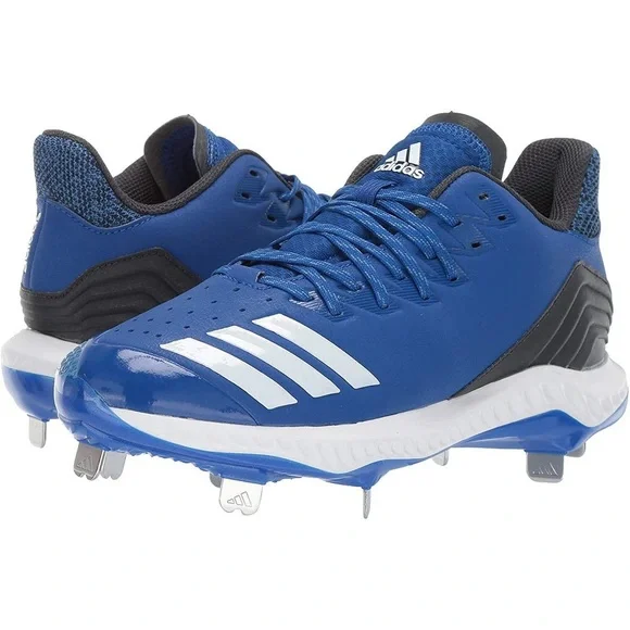 NWT Adidas Icon Bounce Blue Low Metal Baseball Cleats Sz 12 ADIDAS ICON BOUNCE 4 IV LOW METAL Mens Baseball Cleats  main image 3